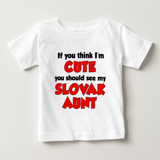 Ik denk dat ik Cute Slovakia tante ben (Voorkant)