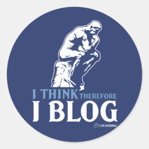 Ik denk dat ik daarom Blog Ronde Sticker