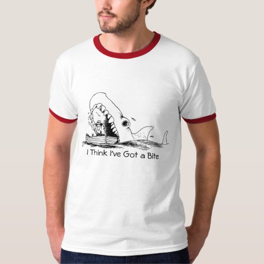 Ik denk dat ik een bite Fishin heb. T-shirt (Voorkant)
