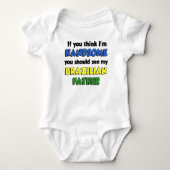 Ik denk dat ik een knappe Braziliaanse vader ben Romper (Voorkant)