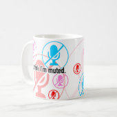 Ik denk dat ik gedempt ben. koffiemok (Voorkant links)