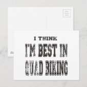 Ik denk dat ik het beste in quad Biking ben Briefkaart (Voorkant / Achterkant)