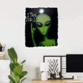 Ik denk dat ik het Comical Alien Poster heb (Thuiskantoor)