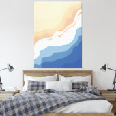 Ik denk dat ik het strand kan zien canvas afdruk (Insitu (Slaapkamer))