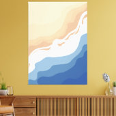 Ik denk dat ik het strand kan zien canvas afdruk (Insitu (Woonkamer))