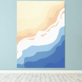 Ik denk dat ik het strand kan zien canvas afdruk (Insitu (Houten vloer))