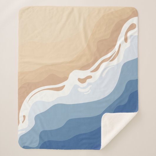 Ik denk dat ik het strand kan zien sherpa deken (Voorkant)