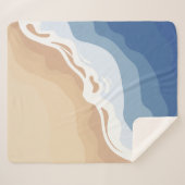 Ik denk dat ik het strand kan zien sherpa deken (Voorkant (horizontaal))