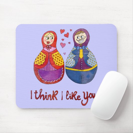 Ik denk dat ik je leuk vind muismat (Met muis)