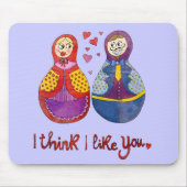 Ik denk dat ik je leuk vind muismat (Voorkant)