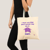 Ik denk dat ik meer weet over breien dan jij.. tote bag (Voorkant (product))