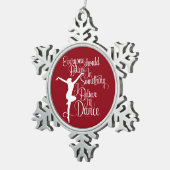 Ik denk dat ik snowflake met kerst zal dansen of tin sneeuwvlok ornament (Rechts)