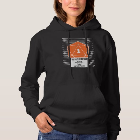 Ik denk dat ik sterf Dungeon Nerdy Gamer D20 Tafel Hoodie (Voorkant)
