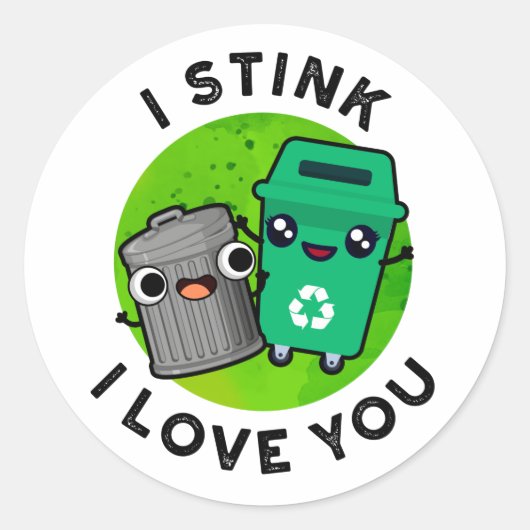 Ik denk dat ik van je hou... ronde sticker (Voorkant)