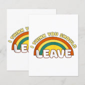 Ik denk dat je de grappige regenboog moet verlaten (Voorkant / Achterkant)