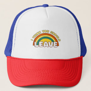 Ik denk dat je de grappige regenboog moet verlaten trucker pet