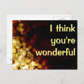 Ik denk dat je geweldig bent briefkaart (Voorkant / Achterkant)