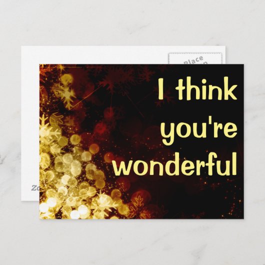 Ik denk dat je geweldig bent briefkaart (Voorkant / Achterkant)