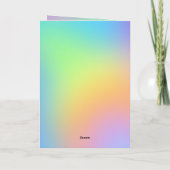 "Ik denk dat je geweldig bent" pastel Kaart (Achterkant)
