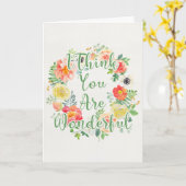 Ik denk dat je geweldig bent - Waterverf Floral Ka Kaart (Gele Bloem)