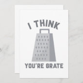 Ik denk dat je Grate bent Bedankkaart (Voorkant / Achterkant)