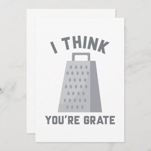 Ik denk dat je Grate bent Bedankkaart (Voorkant / Achterkant)