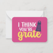 Ik denk dat je Grate Funny Pun Cute Valentijnsdag Notitiekaartje (Voorkant)