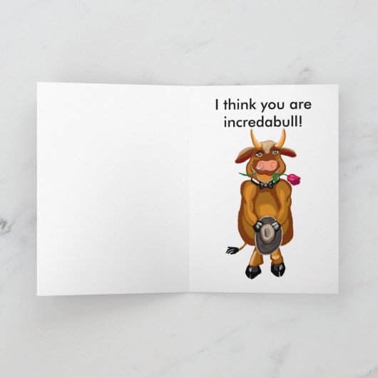 Ik denk dat je onstuimig bent. feestdagen kaart (Binnen)