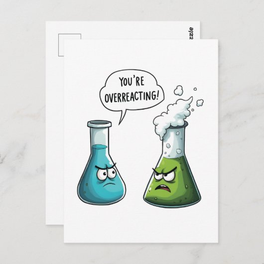 Ik denk dat je overdrijft Funny Nerd Science Briefkaart (Voorkant / Achterkant)