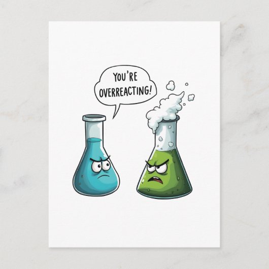 Ik denk dat je overdrijft Funny Nerd Science Briefkaart (Voorkant)
