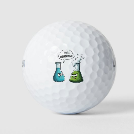 Ik denk dat je overdrijft Funny Nerd Science Golfballen (Voorkant)