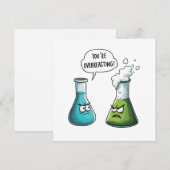 Ik denk dat je overdrijft Funny Nerd Science Kaart (Voorkant / Achterkant)