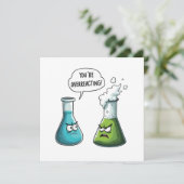 Ik denk dat je overdrijft Funny Nerd Science Kaart (Staand voorkant)