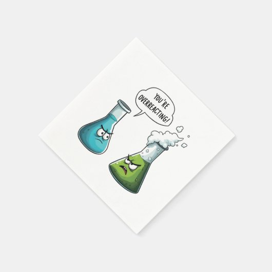 Ik denk dat je overdrijft Funny Nerd Science Servet (Hoek)