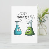 Ik denk dat je overdrijft met grappige nerdwetensc feestdagenkaart (Staand voorkant)