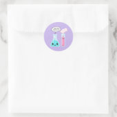 Ik denk dat je overdrijft ronde sticker (Tas)