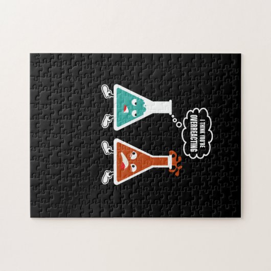 Ik denk dat je overreageert - Funny Nerd Chemistry Legpuzzel (Horizontaal)