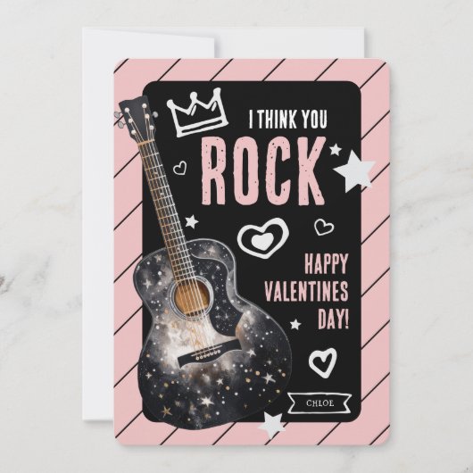 Ik denk dat je rock 'Kinder Valentijnse Feestdagenkaart (Voorkant)