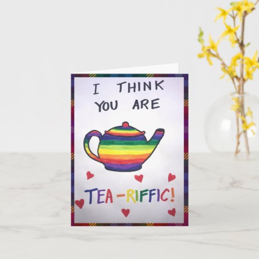 Ik denk dat je Tea-riffic Card bent Kaart (Gele Bloem)