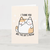 Ik denk dat jij de kat van de klaver bent, roze Va Kaart (Voorkant)