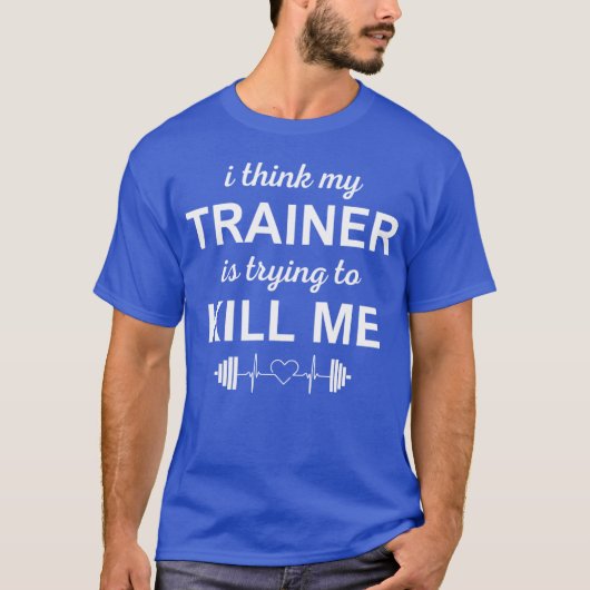 IK DENK DAT MIJN REGENJAS ME PROBEERT TE VERMOORDE T-SHIRT (Voorkant)