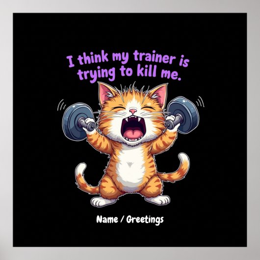 Ik denk dat mijn trainer me probeert te vermoorden poster (Voorkant)