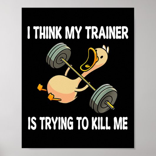 Ik denk dat mijn trainer me probeert te vermoorden poster (Voorkant)