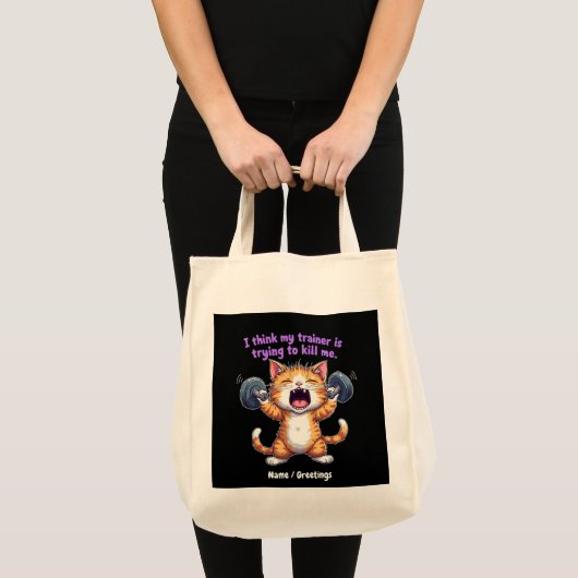 Ik denk dat mijn trainer me probeert te vermoorden tote bag (Voorkant (product))