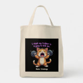 Ik denk dat mijn trainer me probeert te vermoorden tote bag (Achterkant)