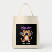 Ik denk dat mijn trainer me probeert te vermoorden tote bag (Voorkant)
