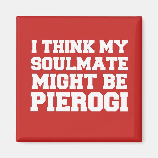 Ik denk dat mijn zielsverwant misschien Pierogi Re Magneet (Voorkant)