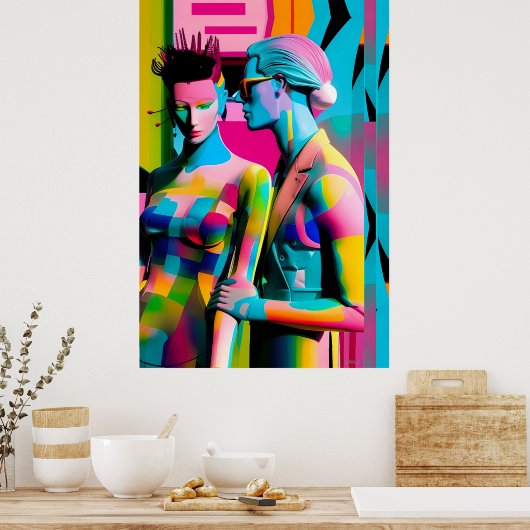 Ik denk dat we nu alleen zijn met Ken Gage Retrowa Poster (Keuken)