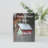 Ik denk dat Winter hier is. Briefkaart (Staand voorkant)