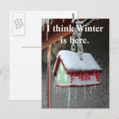 Ik denk dat Winter hier is. Briefkaart (Voorkant / Achterkant)